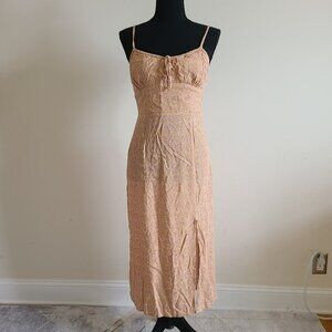 Vtg Y2K 90s Floral Slip Midi Dress Cottagecore Fairycore Bodycon Small/Medium